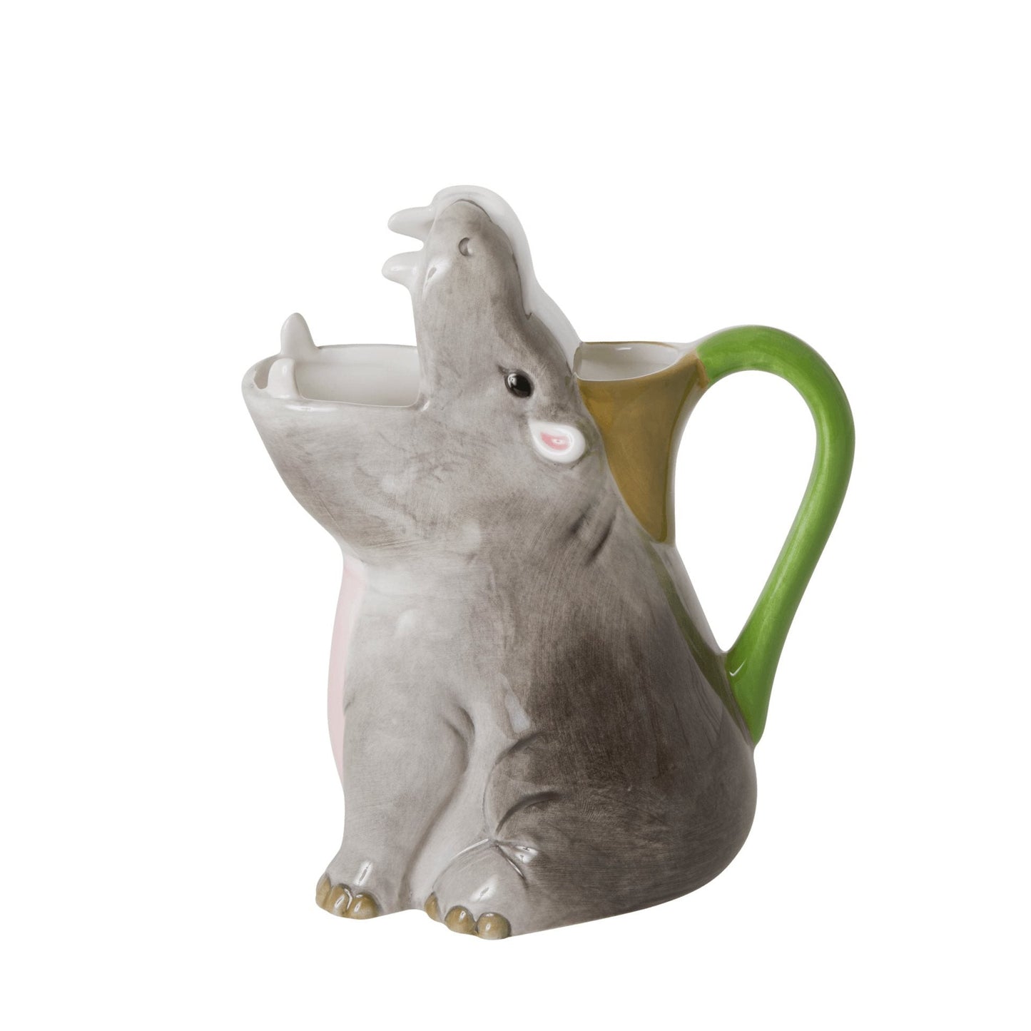 Vaso in ceramica a forma di ippopotamo