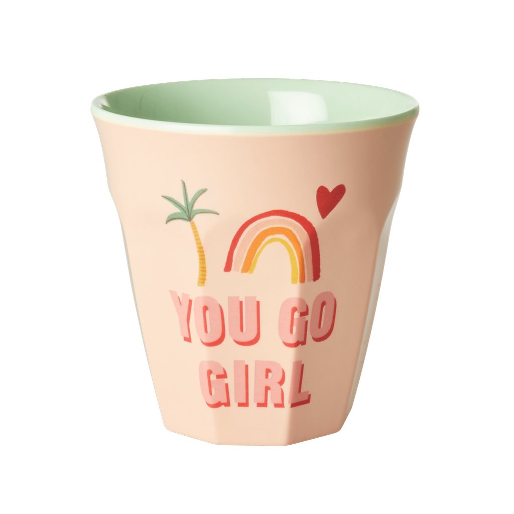 Bicchiere in melamina fantasia “You go girl”