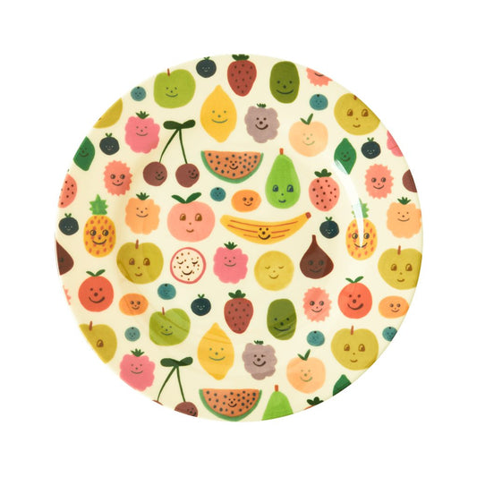 Piatto in melamina fantasia frutta