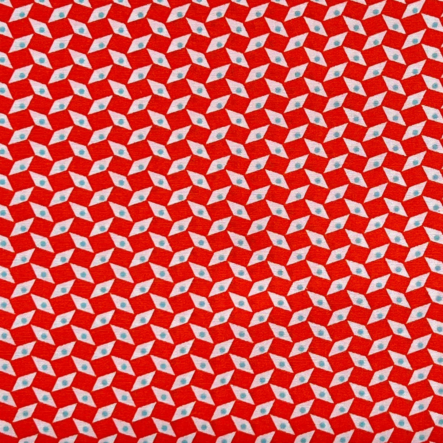 Tessuto a fantasia geometrica arancione