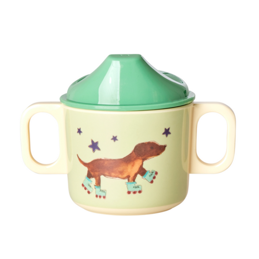 Bicchiere in melamina con manici fantasia cagnolino