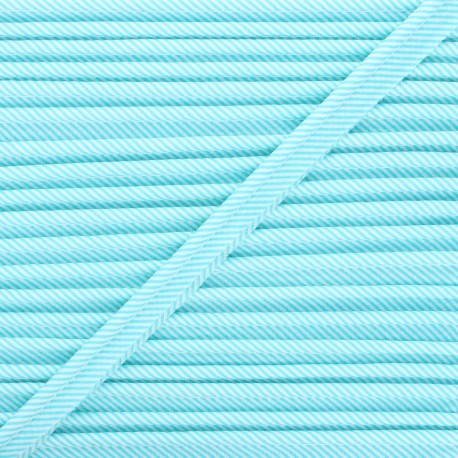 Piping in cotone - Azur Blue Rigato