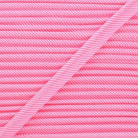 Piping in cotone - Neon Rose Rigato