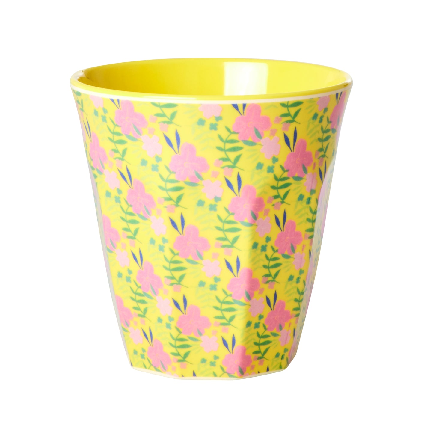 Bicchiere in melamina fantasia fiori rosa