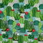 Tessuto a fantasia con cactus