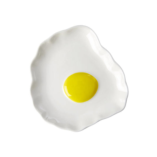 Piatto in ceramica a forma di uovo