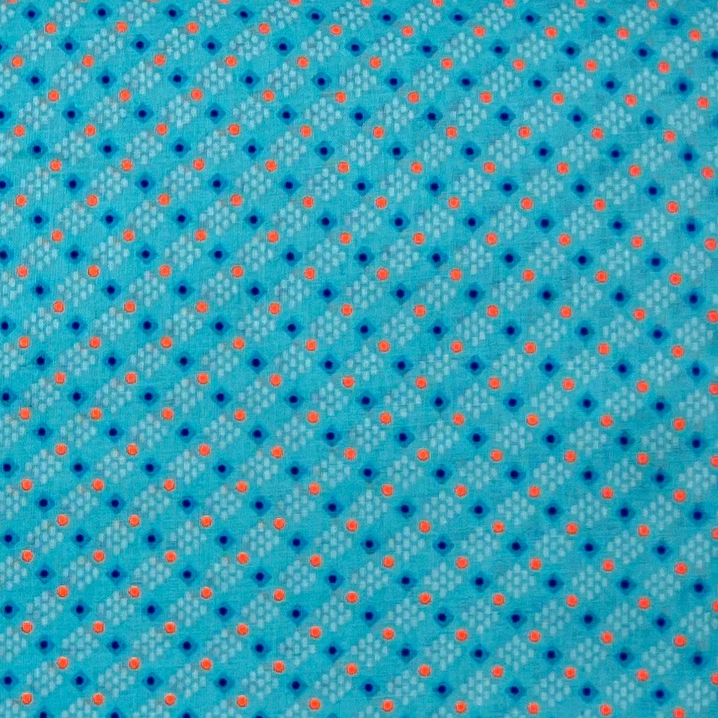 Tessuto fantasia geometrica su fondo azzurro