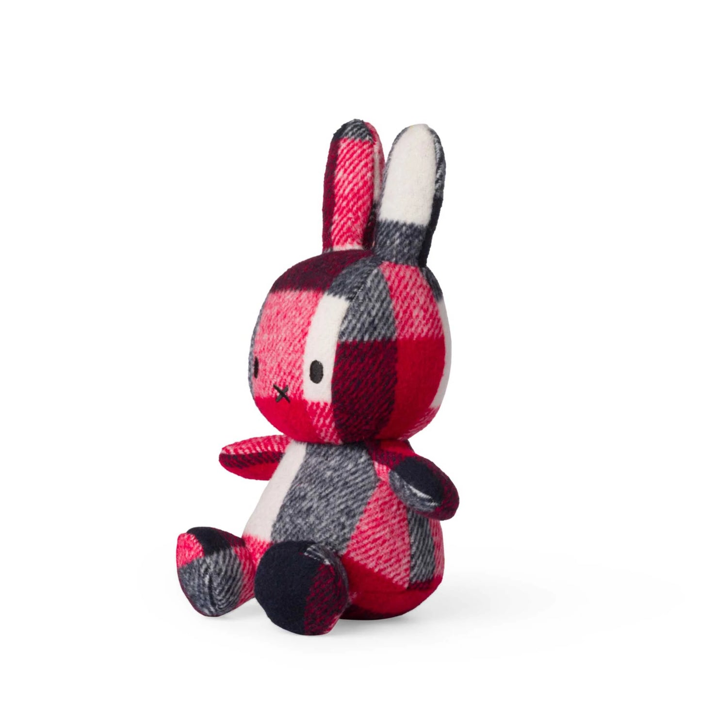 Sitting Miffy 23 cm - Check red blue